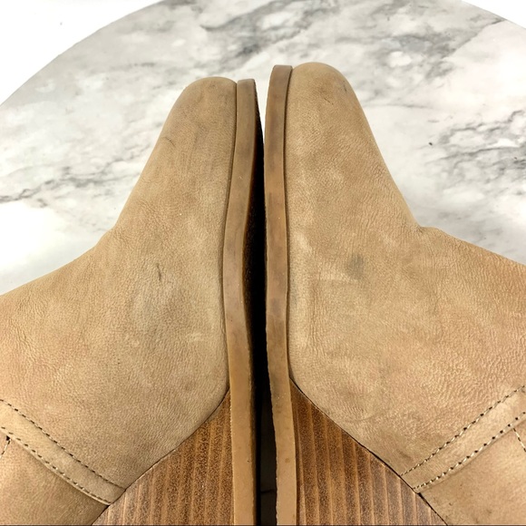 Audrey Brooke Cindy Wedge Brown Chelsea Boots 7.5 leather classic Academia chic - Picture 12 of 16